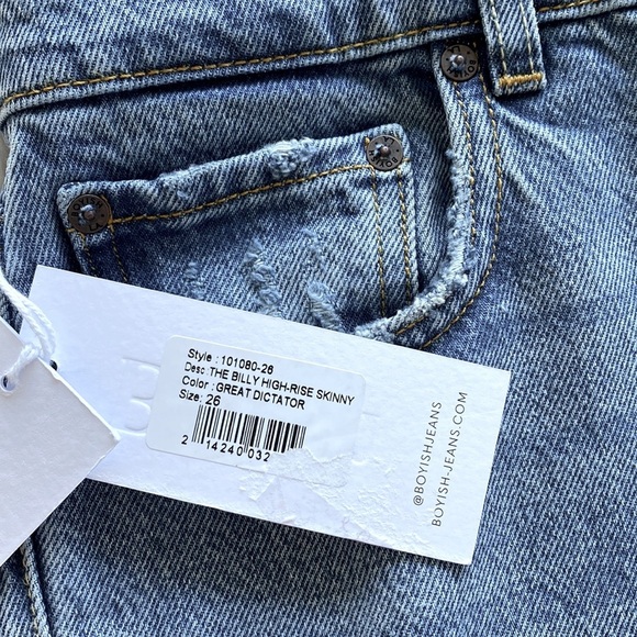 Boyish The Billy High Rise Rigid Skinny Jeans In Great Dictator - Picture 12 of 14